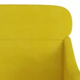 sárga bársonyfotel 63 x 76 x 80 cm