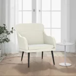 krémszínű bársonyfotel 63 x 76 x 80 cm