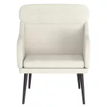 krémszínű bársonyfotel 63 x 76 x 80 cm