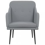 világosszürke szövetfotel 63 x 76 x 80 cm