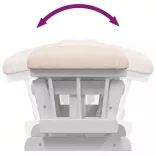 világos rózsaszín szövet siklófotel zsámollyal