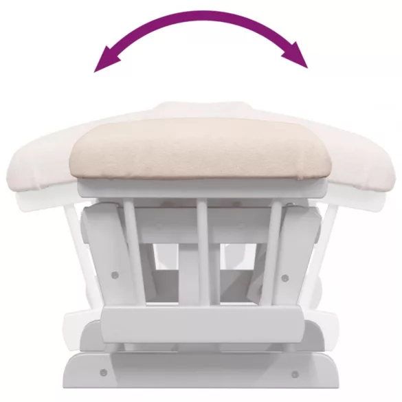 világos rózsaszín szövet siklófotel zsámollyal