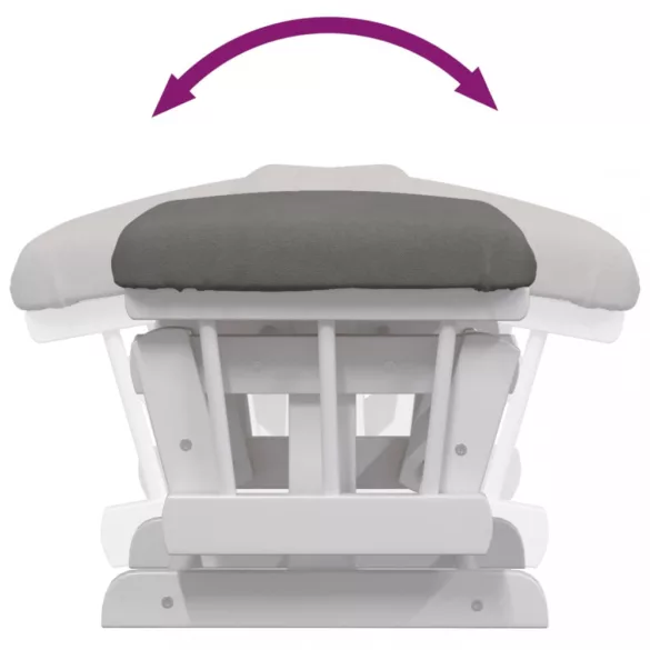 sötétszürke szövet siklófotel zsámollyal