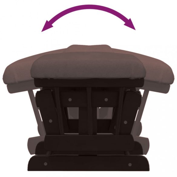 barna szövet siklófotel zsámollyal