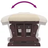 krémfehér szövet siklófotel zsámollyal