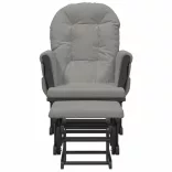 világosszürke szövet siklófotel zsámollyal