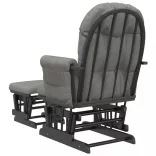 világosszürke szövet siklófotel zsámollyal