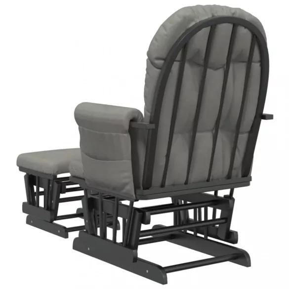 világosszürke szövet siklófotel zsámollyal