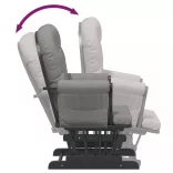 világosszürke szövet siklófotel zsámollyal