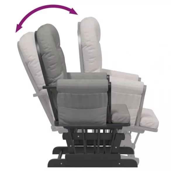 világosszürke szövet siklófotel zsámollyal