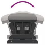 világosszürke szövet siklófotel zsámollyal