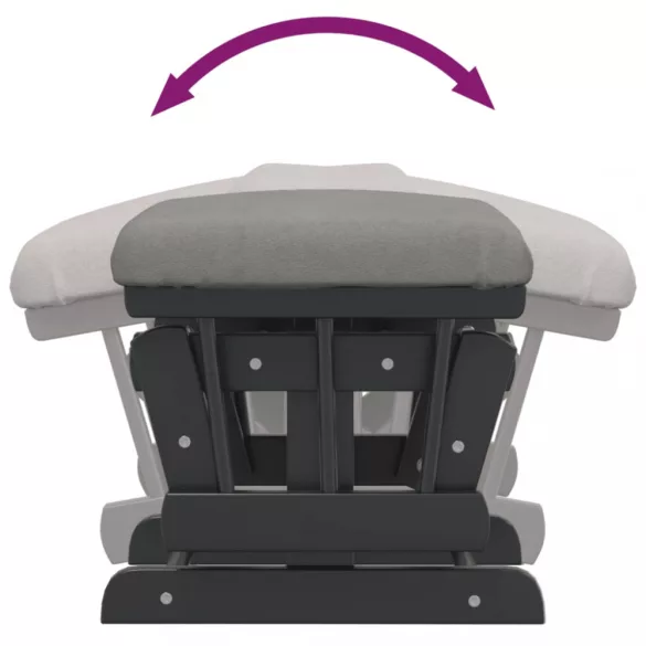 világosszürke szövet siklófotel zsámollyal