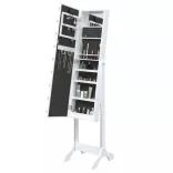 fehér szabadon álló tükör LED-del 34 x 37 x 146 cm