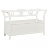 fehér tömör fenyőfa pad 107 x 45 x 75,5 cm