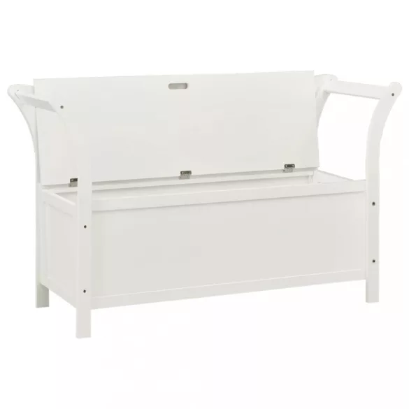 fehér tömör fenyőfa pad 107 x 45 x 75,5 cm