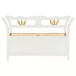 fehér tömör fenyőfa pad 107 x 45 x 75,5 cm