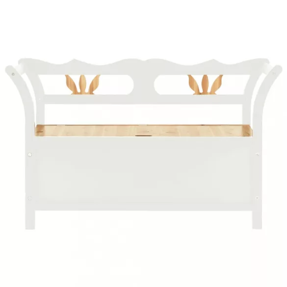 fehér tömör fenyőfa pad 107 x 45 x 75,5 cm