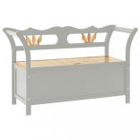 szürke tömör fenyőfa pad 107 x 45 x 75,5 cm