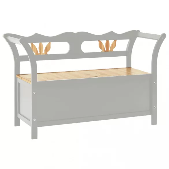 szürke tömör fenyőfa pad 107 x 45 x 75,5 cm