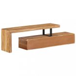 tömör akácfa TV-állvány (118-200) x 30 x 40 cm