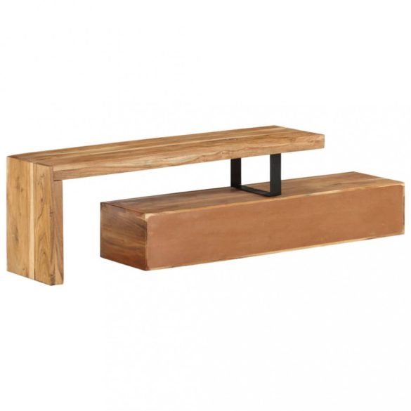 tömör akácfa TV-állvány (118-200) x 30 x 40 cm