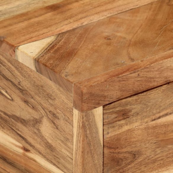 tömör akácfa TV-állvány (118-200) x 30 x 40 cm