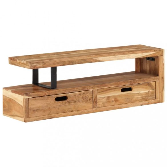 tömör akácfa TV-állvány (118-200) x 30 x 40 cm
