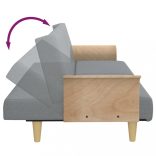 világosszürke szövet kanapéágy karfával