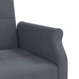 sötétszürke bársony kanapéágy párnákkal