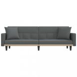 sötétszürke szövet kanapéágy párnákkal