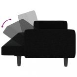 fekete szövet kanapéágy párnákkal