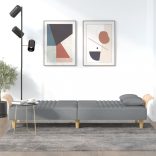 világosszürke szövet kanapéágy karfával