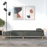 sötétszürke szövet kanapéágy karfákkal