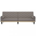 tópszínű szövet kanapéágy karfákkal