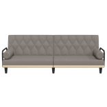 tópszínű szövet kanapéágy karfákkal