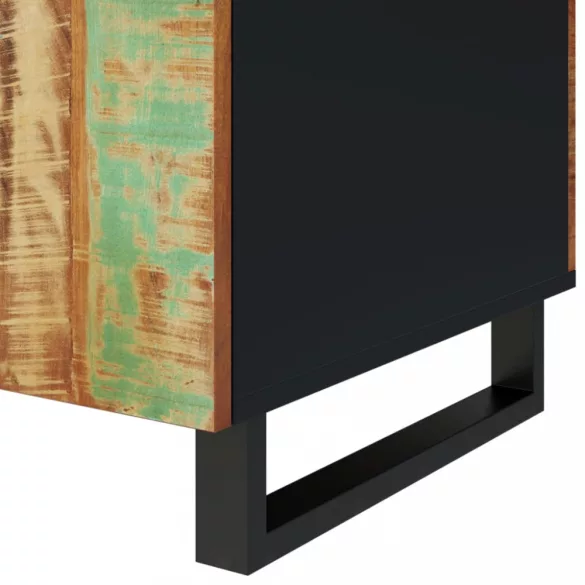 tömör újrahasznosított és szerelt fa dohányzóasztal 100x54x40cm