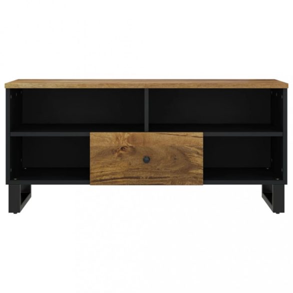 tömör mangófa és szerelt fa TV-szekrény 100 x 33 x 46 cm