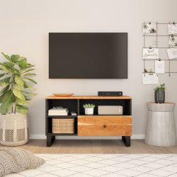 tömör akácfa és szerelt fa TV-szekrény 80 x 33 x 46 cm