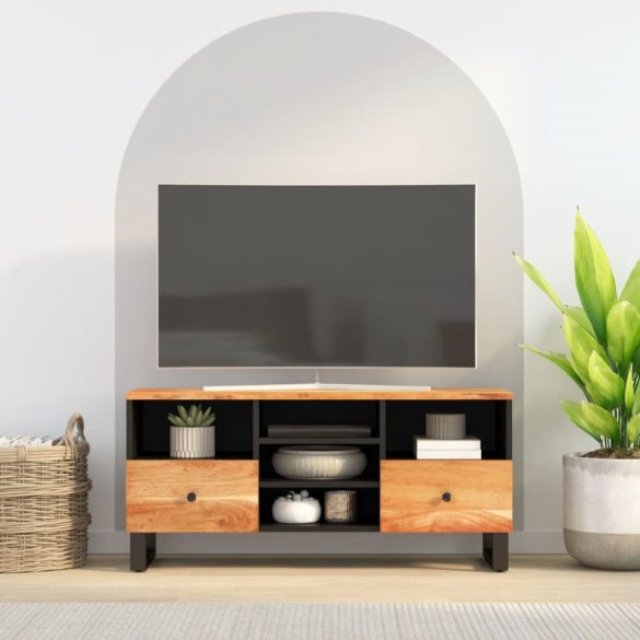 tömör akácfa és szerelt fa TV-szekrény 100 x 33 x 46 cm