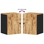 tömör mangófa falra szerelhető fürdőszobaszekrény 38x33x48 cm