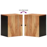 tömör akácfa falra szerelhető fürdőszobaszekrény 38x33x48 cm