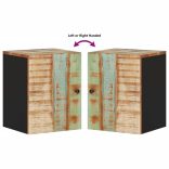 tömör újrahasznosított fa fali fürdőszobaszekrény 38x33x48 cm