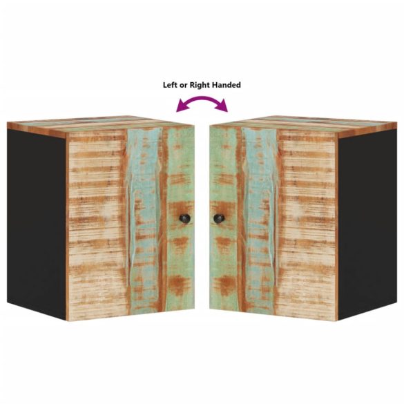 tömör újrahasznosított fa fali fürdőszobaszekrény 38x33x48 cm