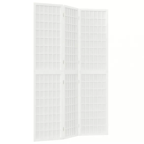 3-paneles fehér japán stílusú összecsukható paraván 120x170 cm