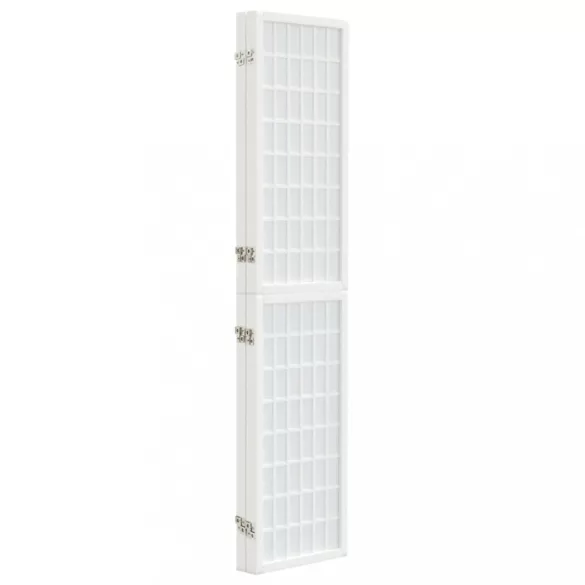 4 paneles fehér japán stílusú összecsukható paraván 160x170 cm