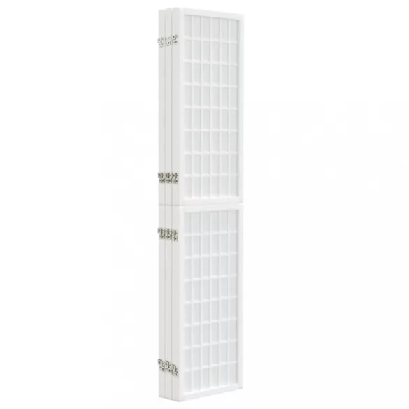 6-paneles fehér japán stílusú összecsukható paraván 240x170 cm