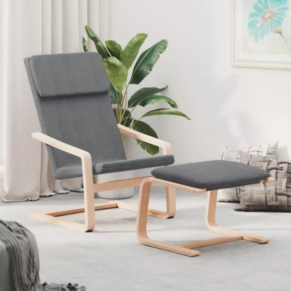 sötétszüke szövet lábzsámoly 51x41x40 cm