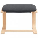 sötétszüke szövet lábzsámoly 51x41x40 cm