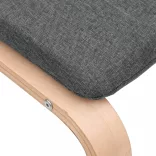 sötétszüke szövet lábzsámoly 51x41x40 cm