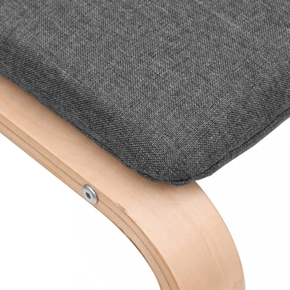 sötétszüke szövet lábzsámoly 51x41x40 cm